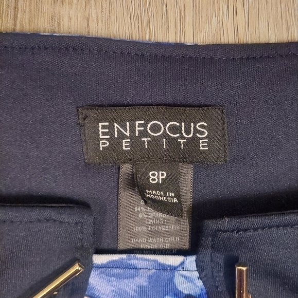 ENFOCUS Petite Navy blue and floral dress - Picture 5 of 8